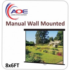 Manual Wall Mounted Matte White 8x6FT